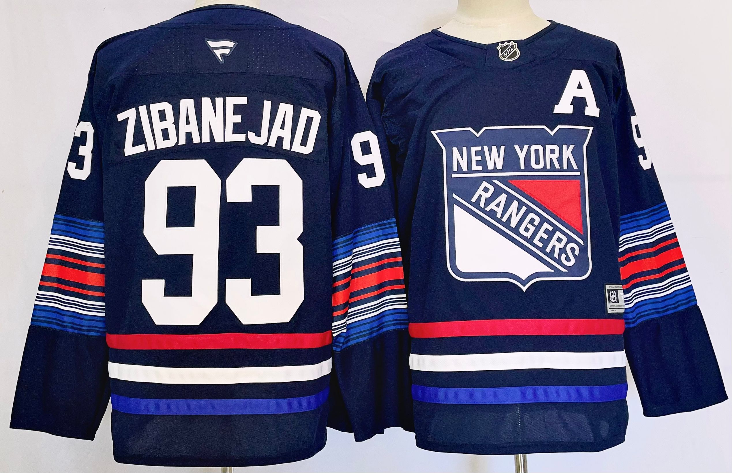 Men New York Rangers #93 Zibanejad Drak Blue 2025 Home Premier Player NHL Jersey->new york rangers->NHL Jersey